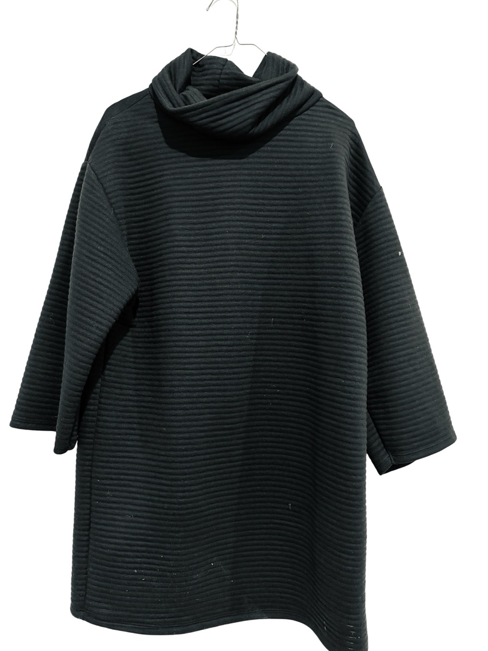 Zara Black Ribbed Cowl Neck Sweater